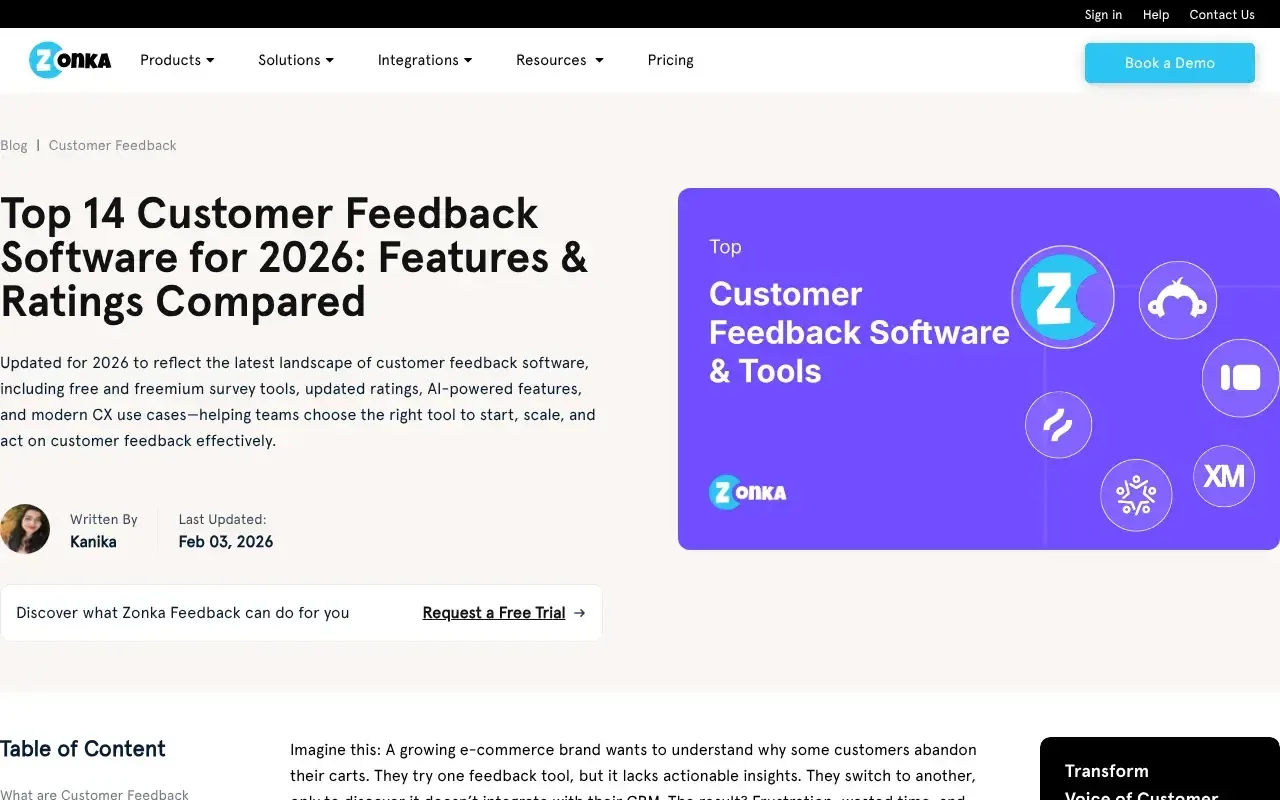 Screenshot von Zonka Feedback
